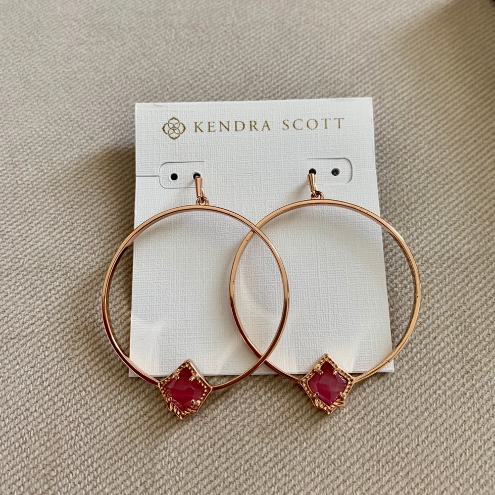 Kendra Scott Elberta Hoop earrings (rose gold)
